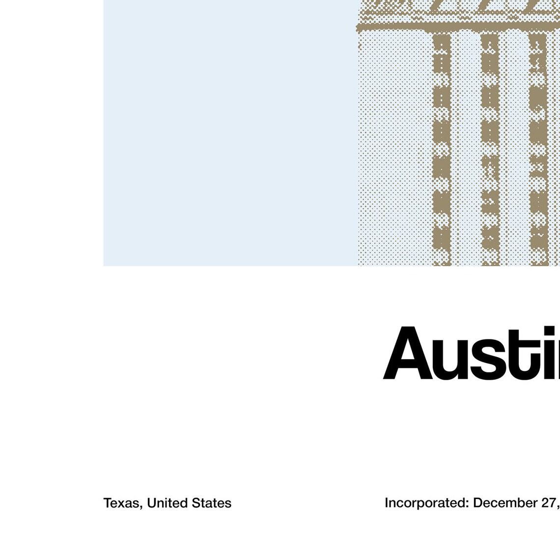 Austin Texas Skyline, Minimalist Poster Print - Image 2