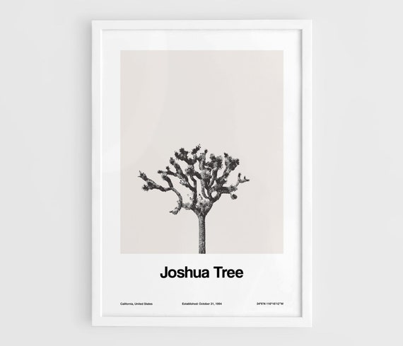 Joshua Tree National Park Travel Poster, Minimalist