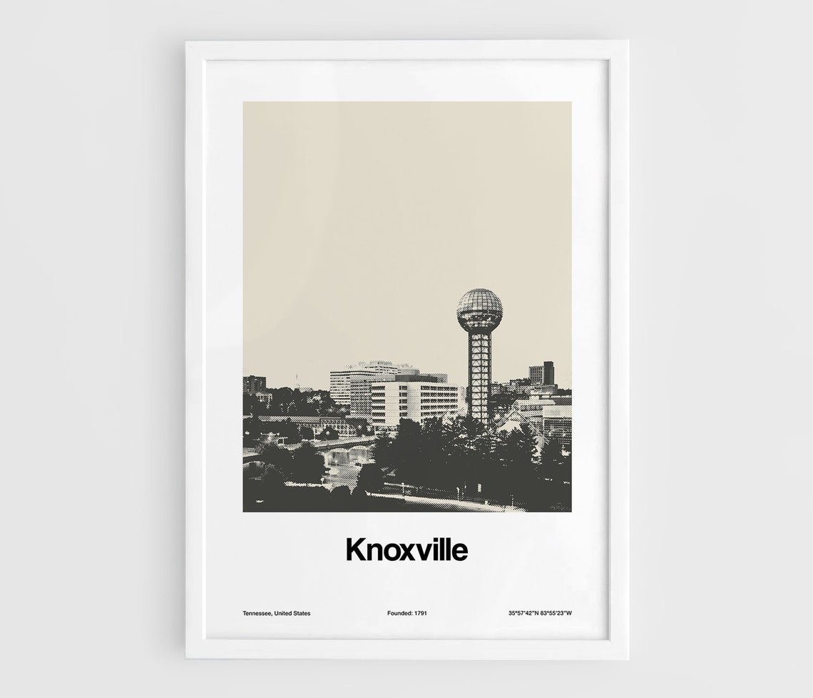 Knoxville Skyline, Tennessee Minimalist Art Print