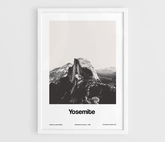 Half Dome Yosemite National Park Minimalist Art Print