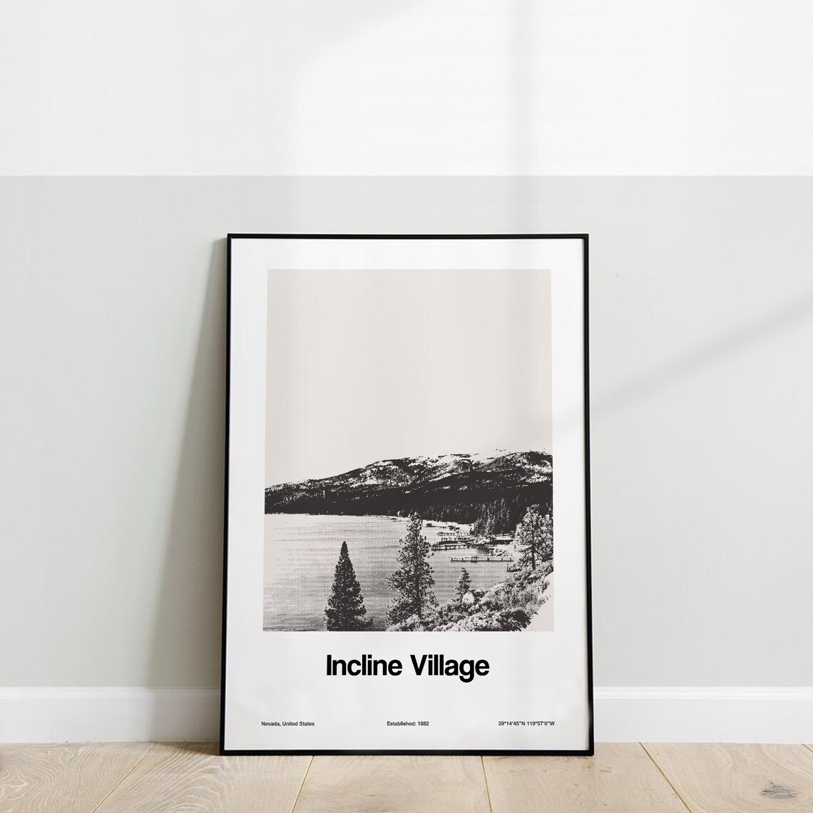 Incline Village Lake Tahoe Custom Minimalist Art Print - Image 3