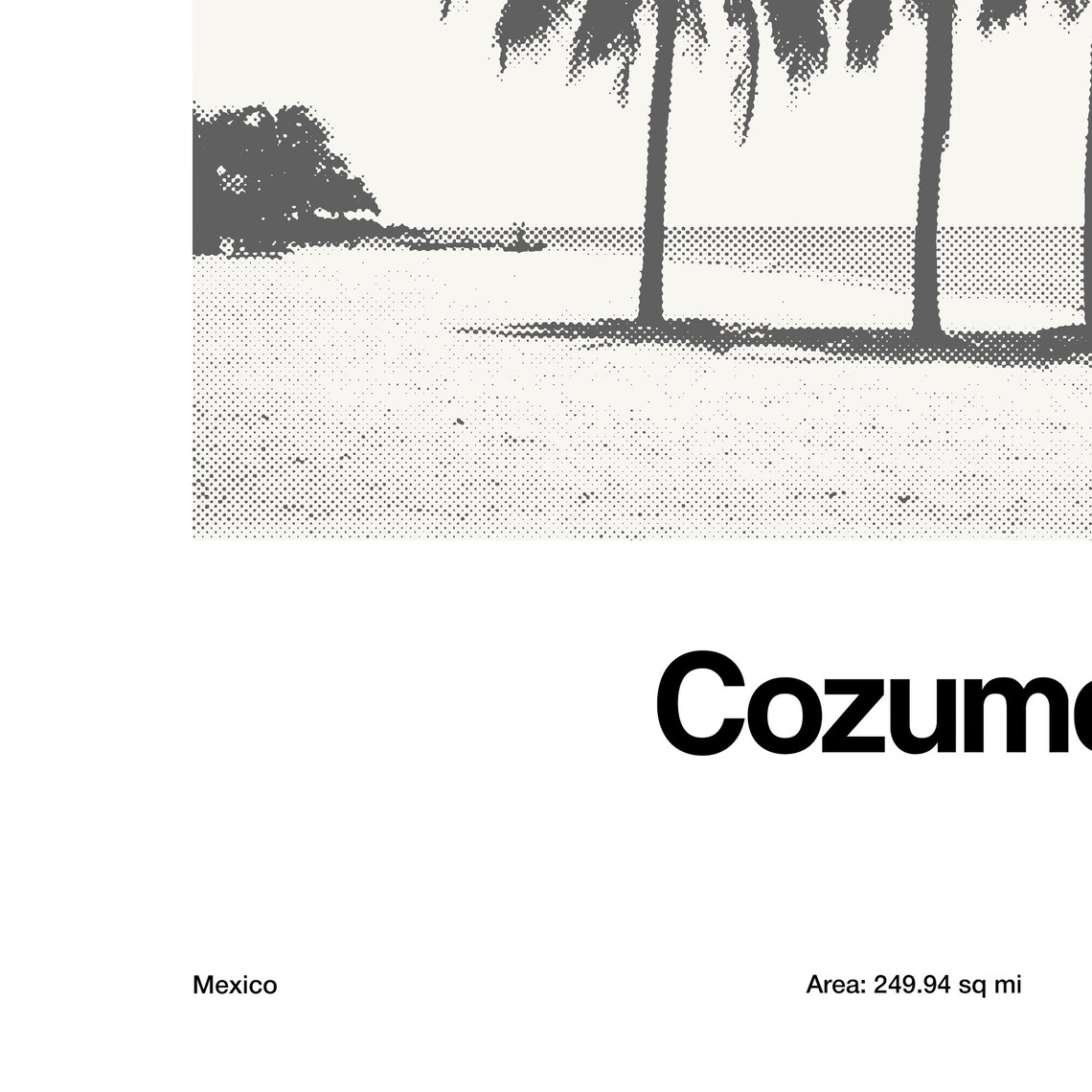 Cozumel Minimalist Custom Travel Poster, Mexico Print - Image 3