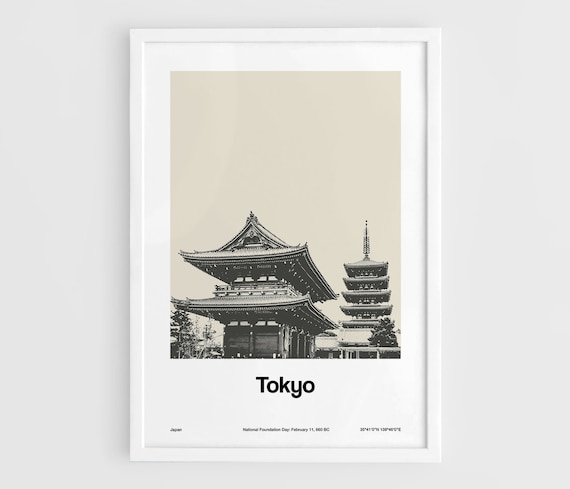 Senso Ji Tokyo Japan Minimalist Poster Gift