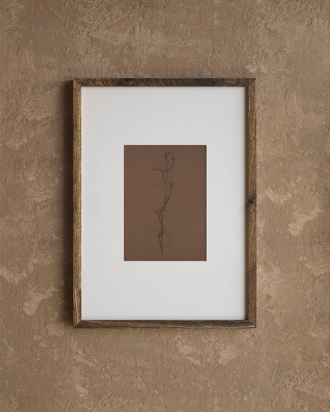Minimalist Floral Etching Art Print, Vintage Line Drawing - Image 3