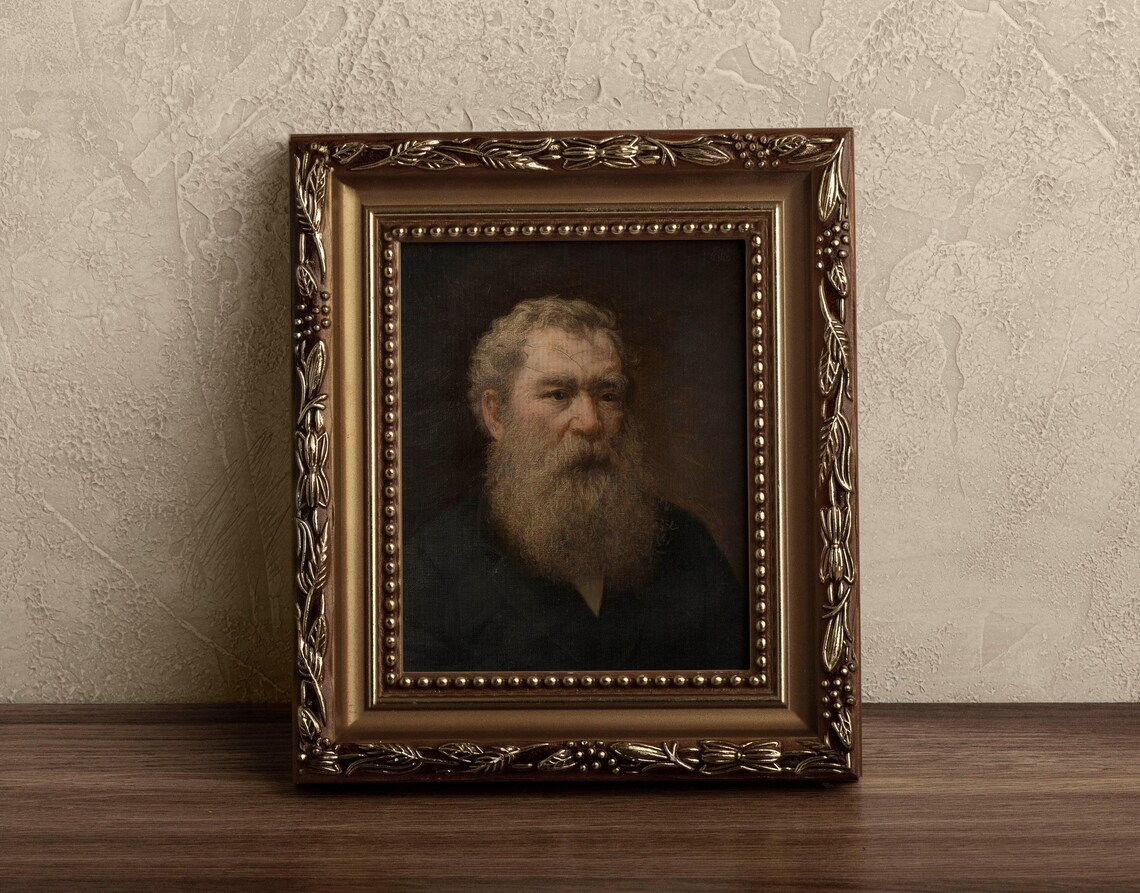 Classic Portrait of a Man, Vintage European Art Print - Image 3