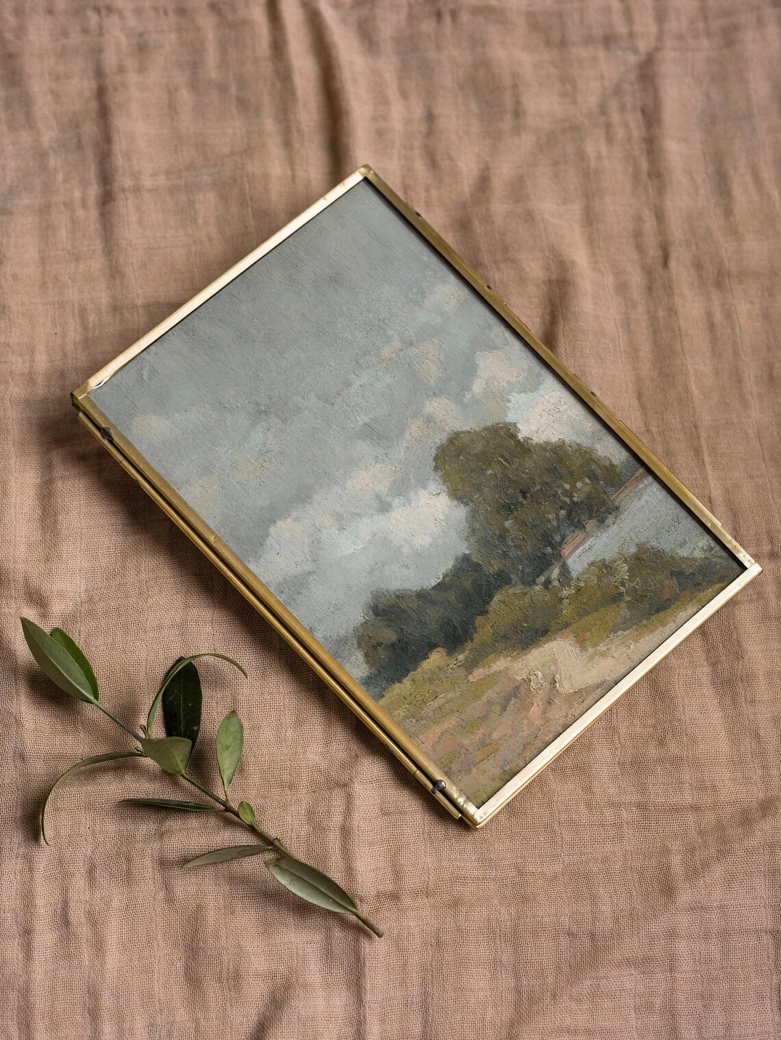 Rustic River Landscape, Vintage Farmhouse Art Print - Image 2
