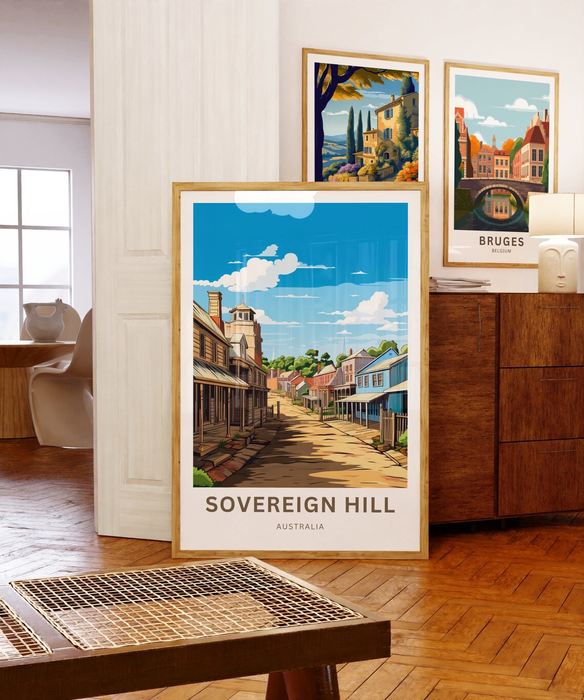 Sovereign Hill Australia Historic Main Street Custom Travel Poster - Image 5