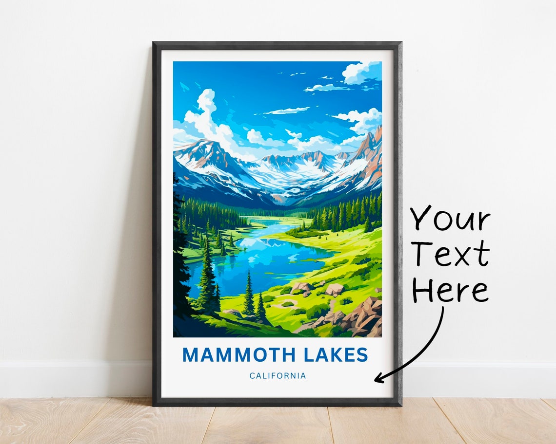 Mammoth Lakes California Alpine Lake Pine Forest Custom Poster