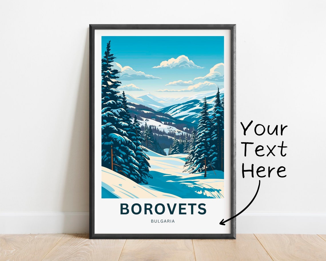 Borovets Bulgaria Winter Pine Valley Quiet Personalized Poster