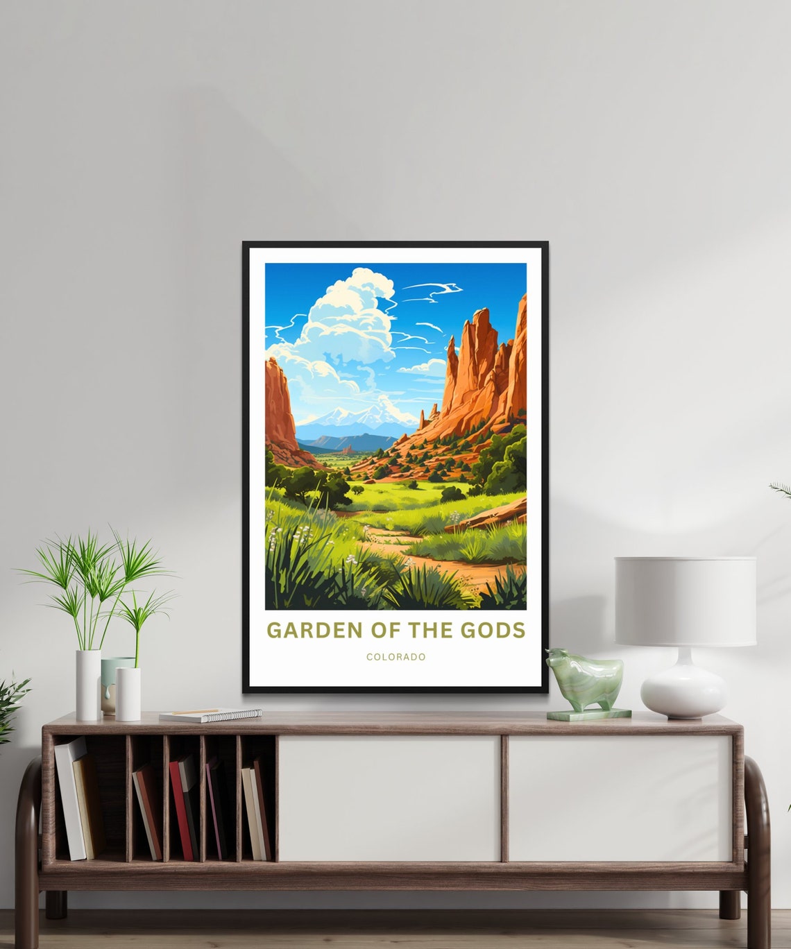Garden Of The Gods Travel Print Garden Of The Gods Poster Colorado Wall Art Framed Present Gift Colorado United States Present - Image 2