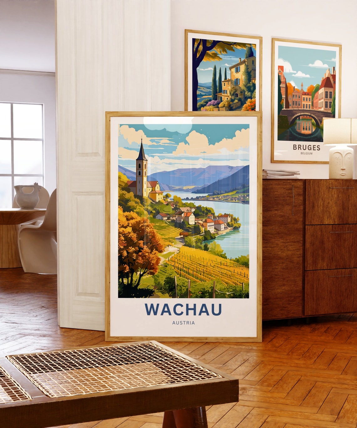 Wachau Austria Danube River Vineyards Church Personalized Poster - Image 5