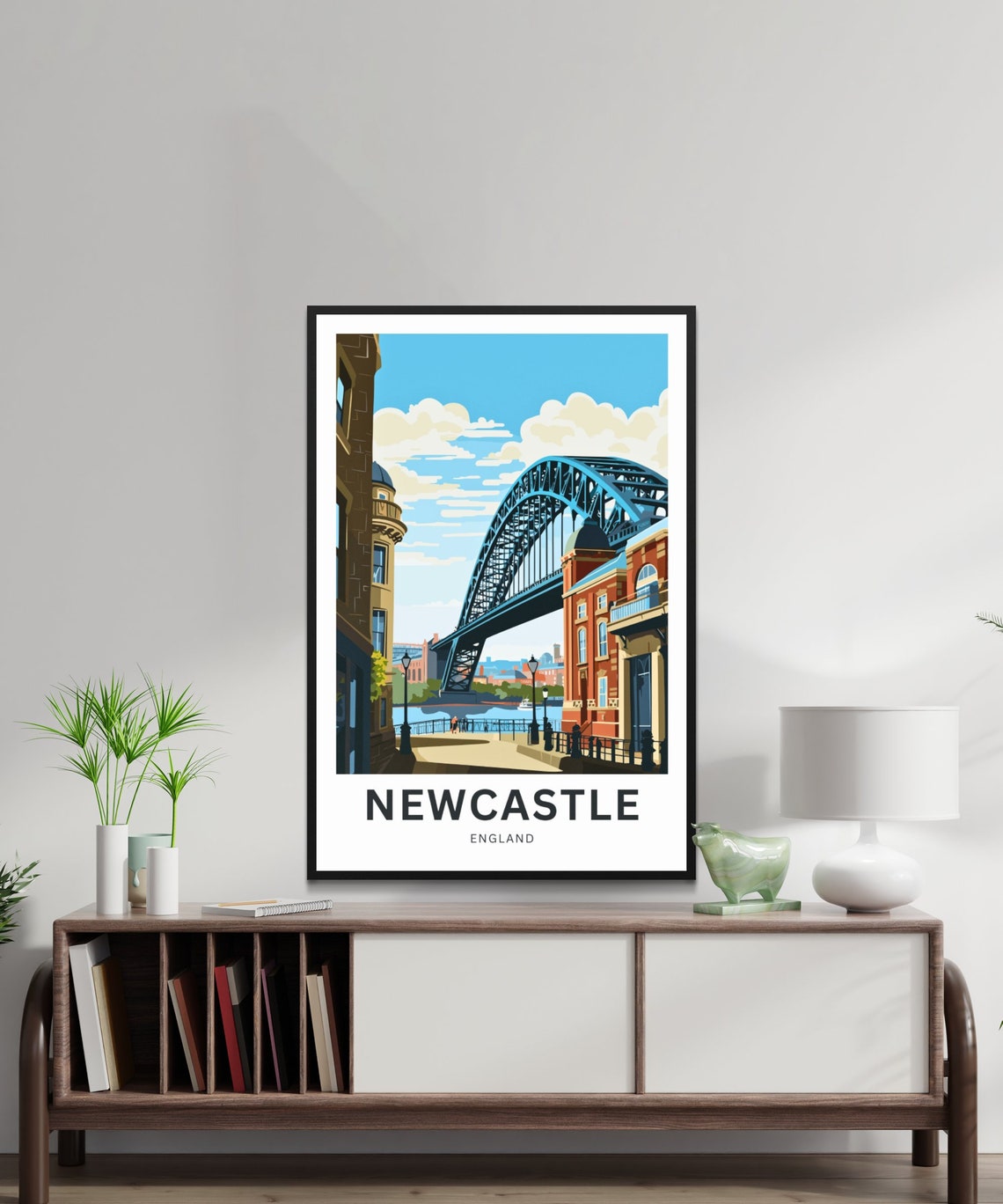 Newcastle Personalized England Iconic Tyne Bridge Quayside Poster - Image 2