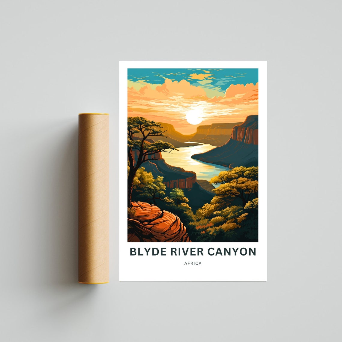 Blyde River Canyon Africa Sunset Canyon River View Travel Poster - Image 2