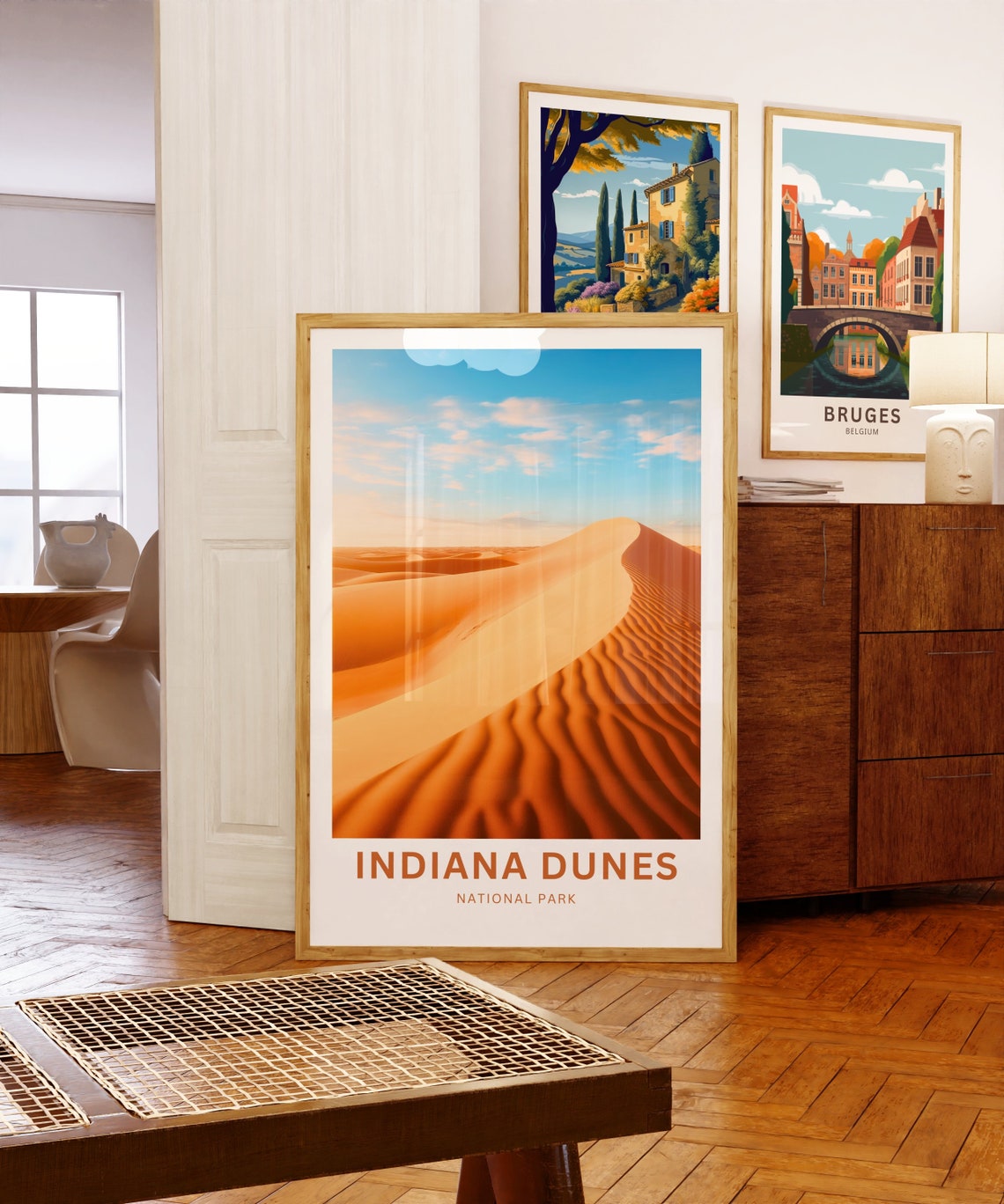 Personalized Indiana Dunes National Park Custom Text Sand Dune Poster - Image 5