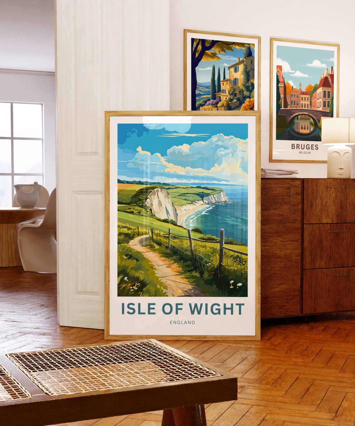 Personalized Isle of Wight England White Cliffs Custom Poster - Image 5