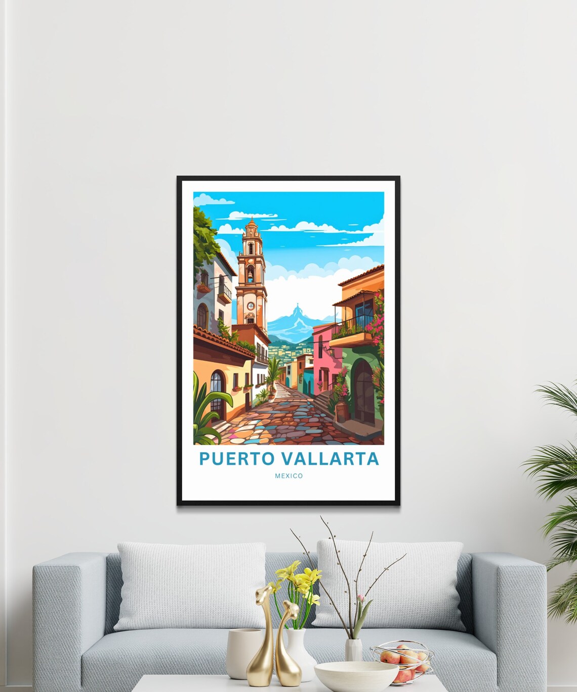 Puerto Vallarta Mexico Decor Gift Travel Poster - Image 3
