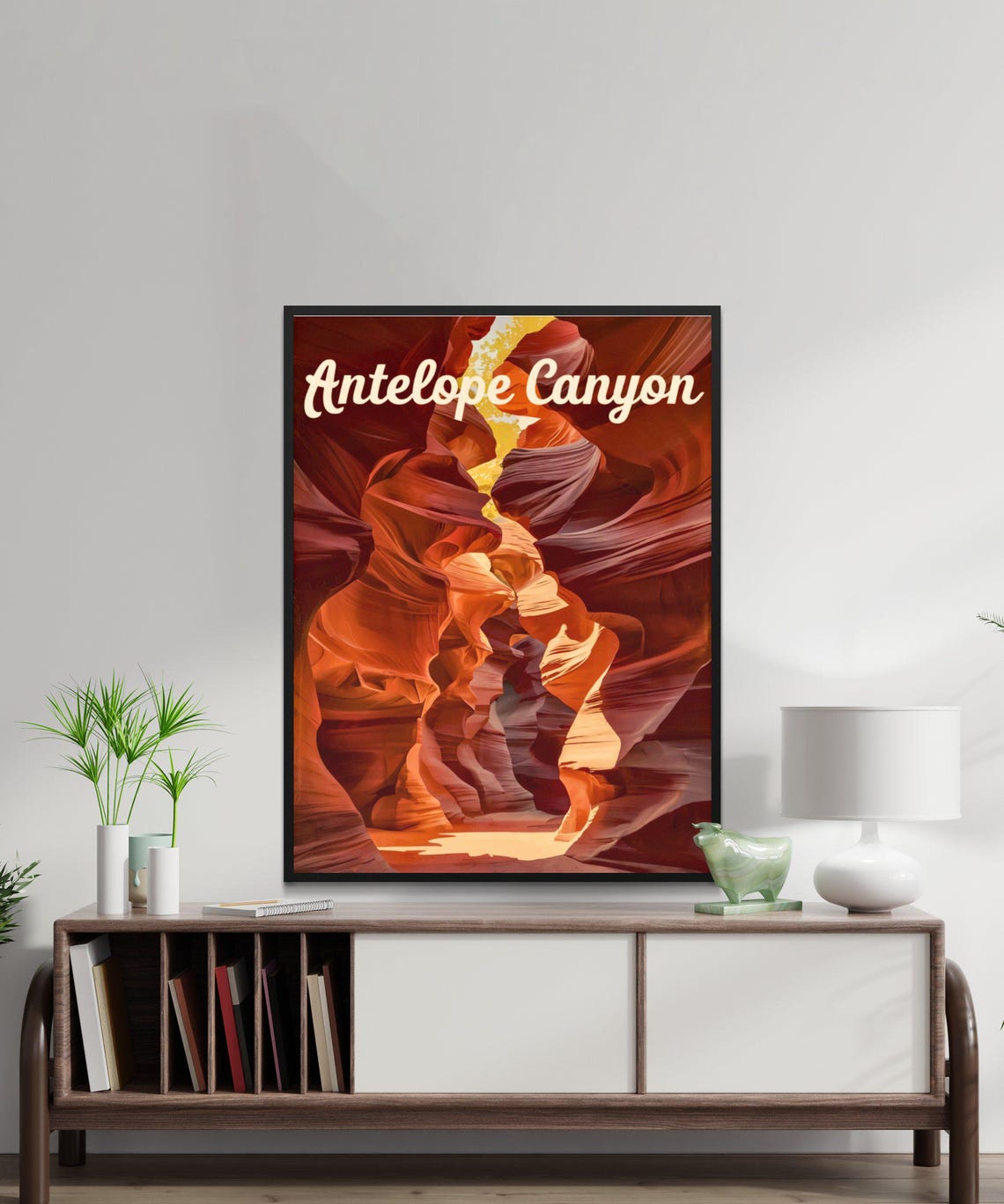Antelope Canyon Light Beam Dramatic Slot Canyon Travel Poster - Image 3