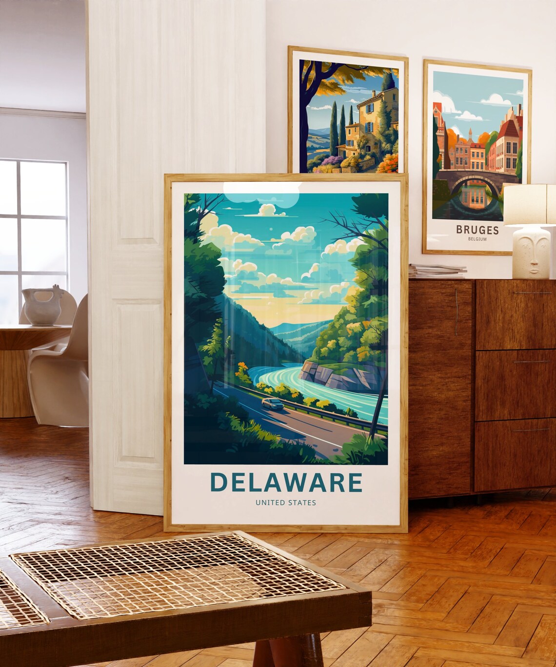 Delaware Scenic Highway River Drive Custom Text Travel Poster - Image 5