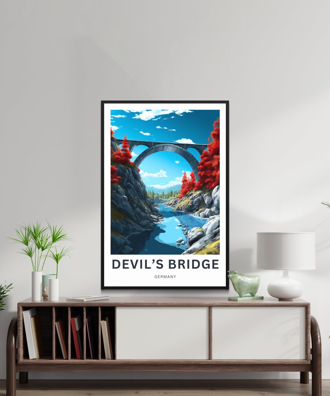 Devils Bridge Travel Poster, Germany Personalized - Image 2