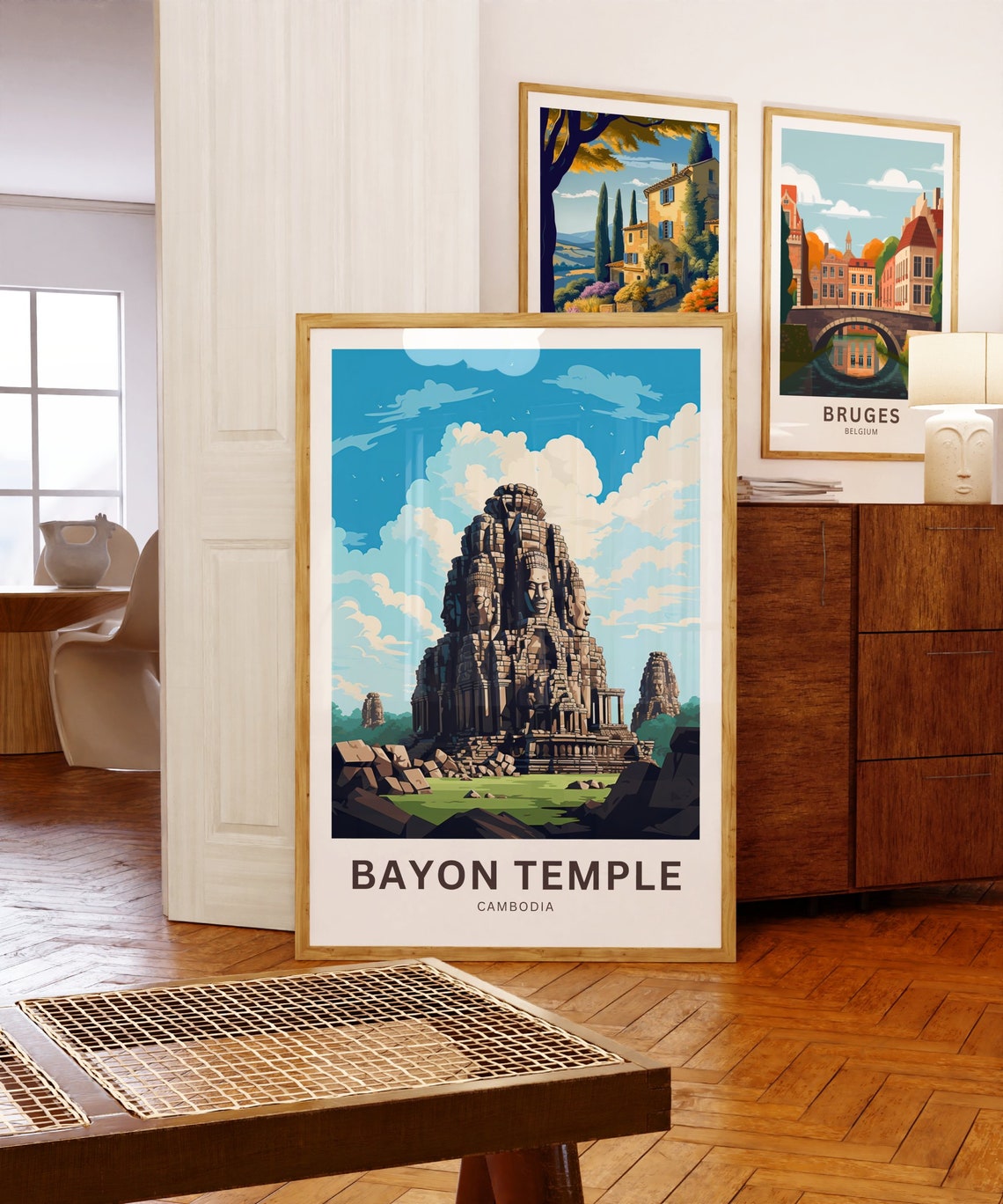Bayon Temple Cambodia Angkor Thom Customizable Travel Poster - Image 5