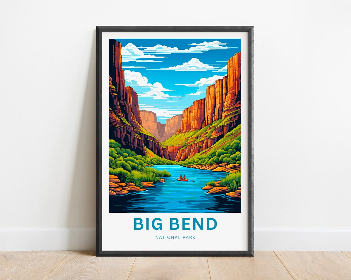 Big Bend National Park River Canyon Texas Desert Adventure Poster