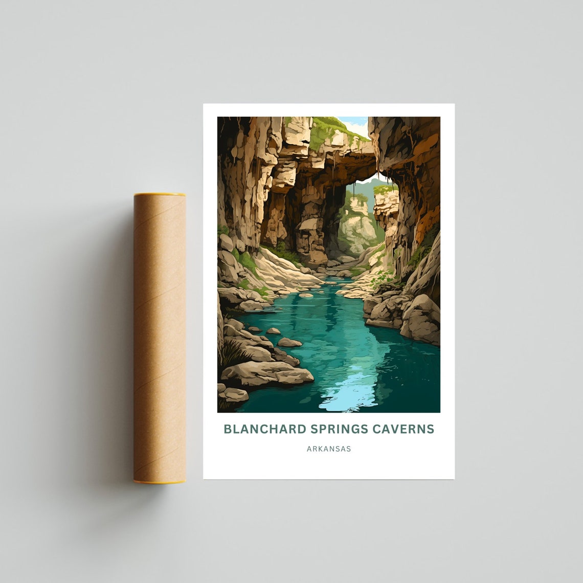 Personalized Blanchard Springs Caverns Arkansas River Arch Poster - Image 4