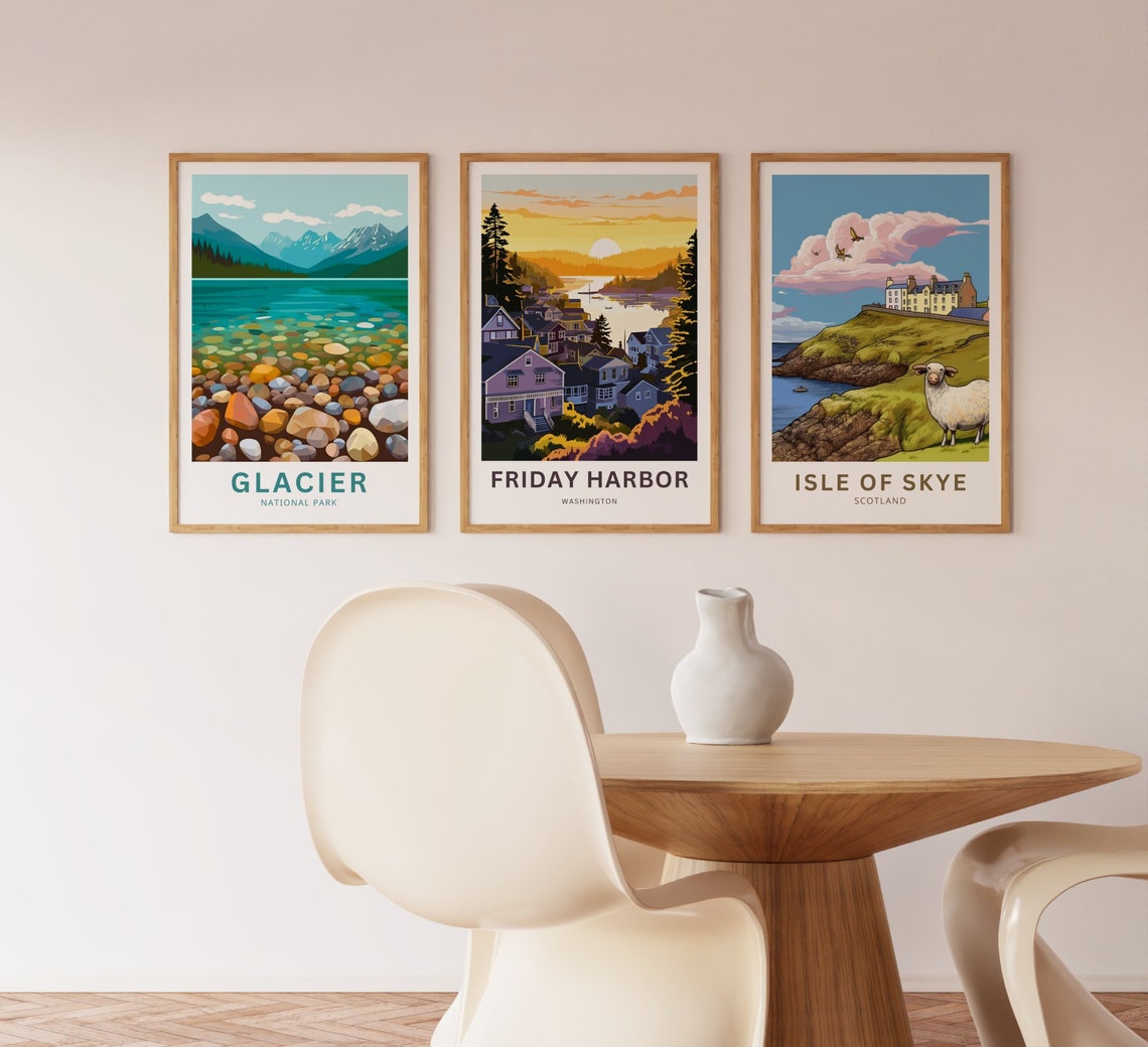 Friday Harbor Washington Charming Waterfront Town At Sunset Poster - Image 3