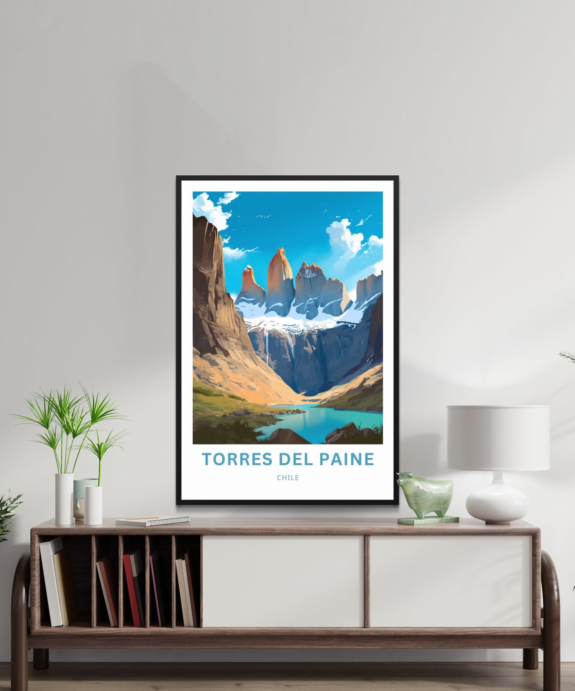 Personalized Torres Del Paine Travel Print Torres Del Paine Poster Chile Wall Art Framed Present Gift Chile Present - Image 2