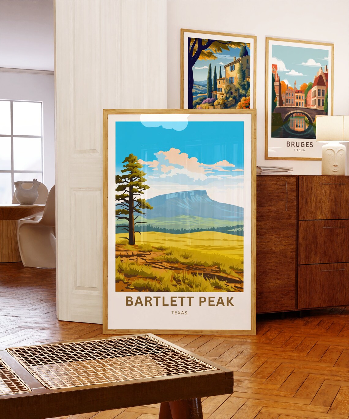 Bartlett Peak Texas Pine Mesa Grassland Vintage Travel Poster - Image 5