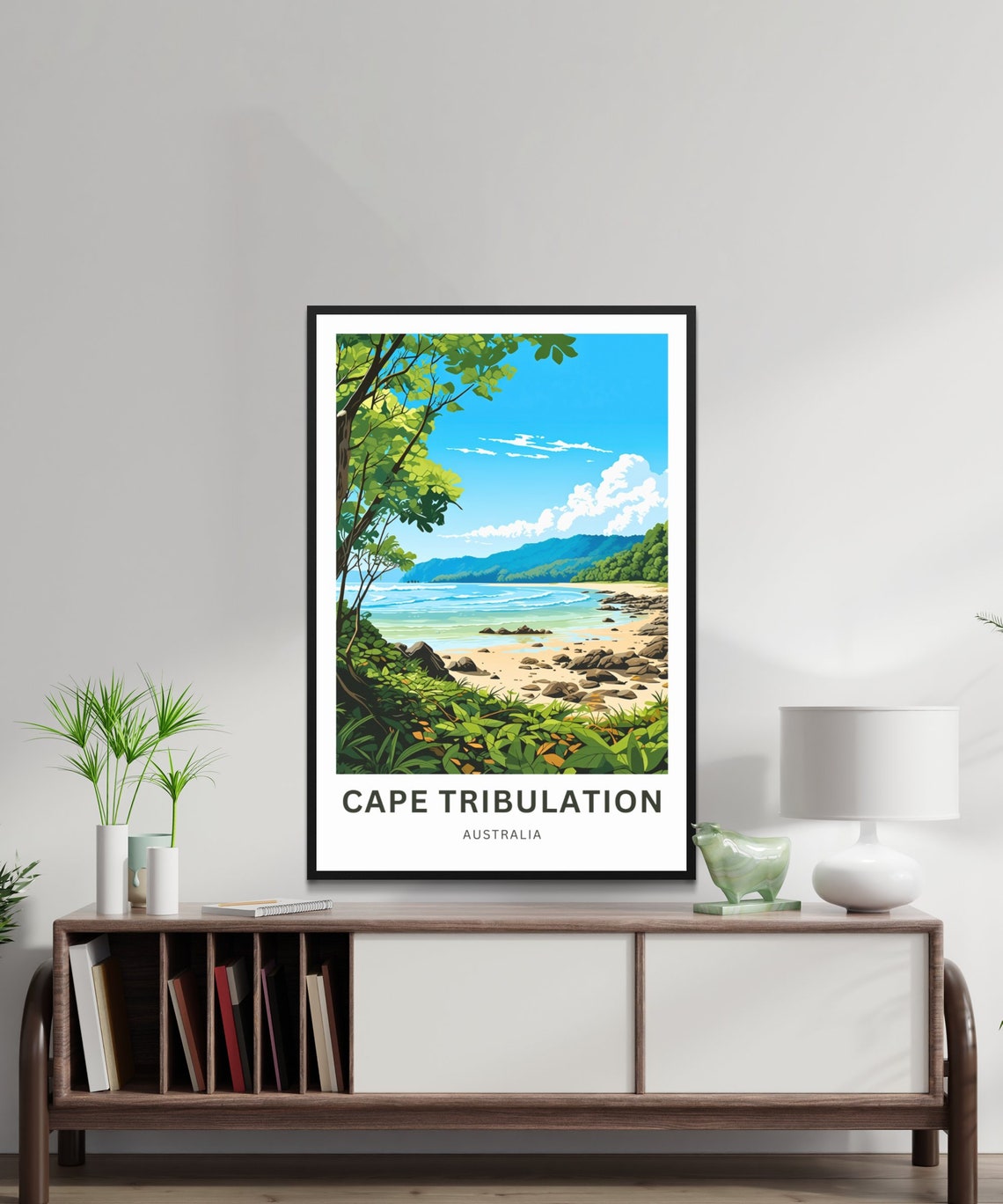 Cape Tribulation Australia Rainforest Beach View Vintage Travel Poster - Image 4