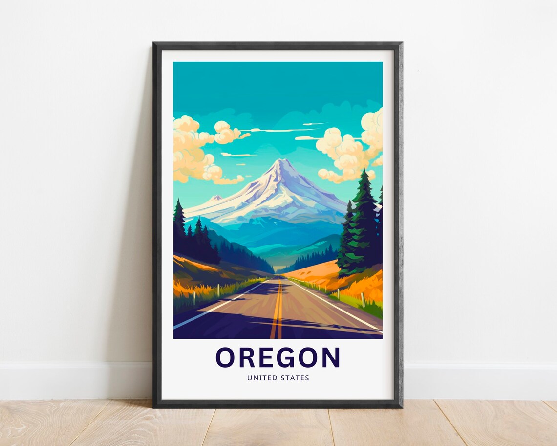 Oregon United States Wall Art Poster Print