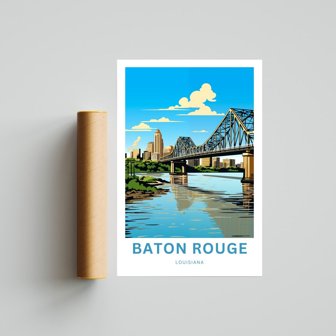 Baton Rouge Travel Poster, Louisiana Wall Art - Image 4