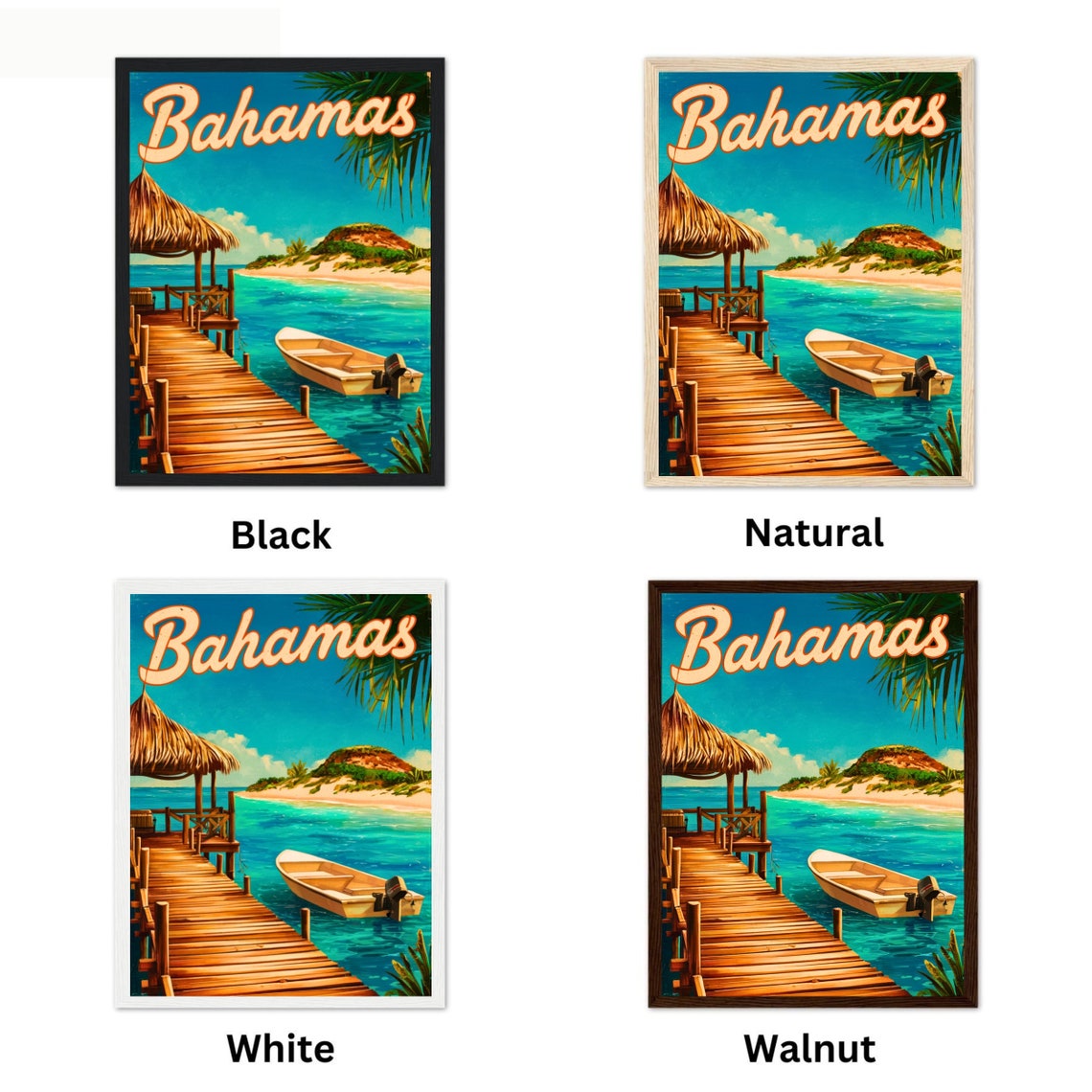 Bahamas Vintage Travel Poster Bahamas Print Caribbean Wall Art Framed Gift Caribbean Present - Image 4