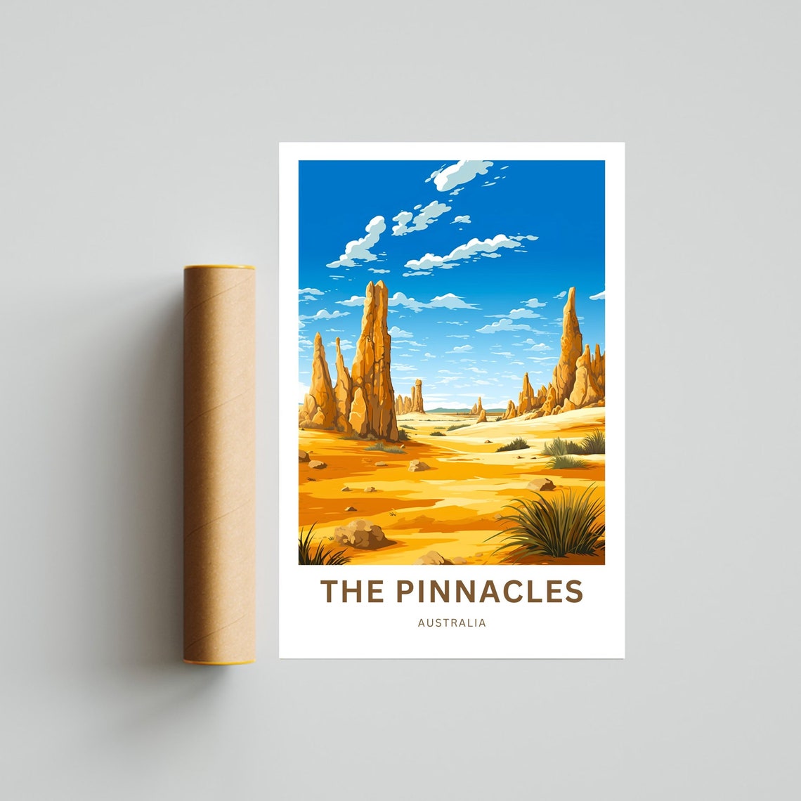 The Pinnacles Australia Desert Limestone Formations Art Poster - Image 4