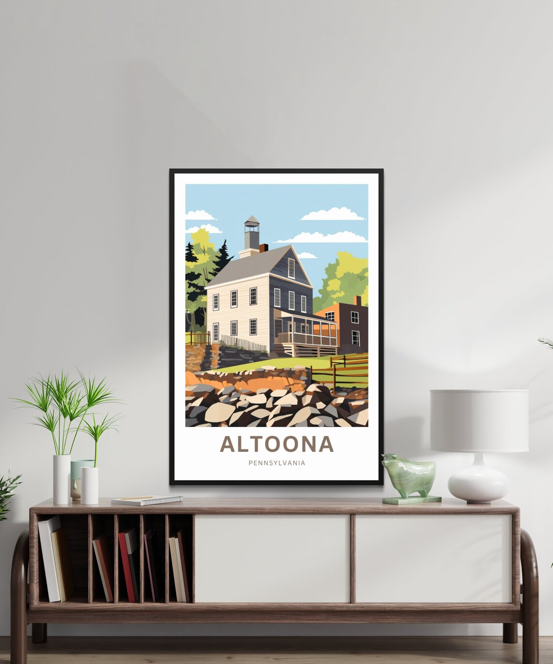 Altoona Pennsylvania Country Homestead Rustic Charm Travel Poster - Image 2