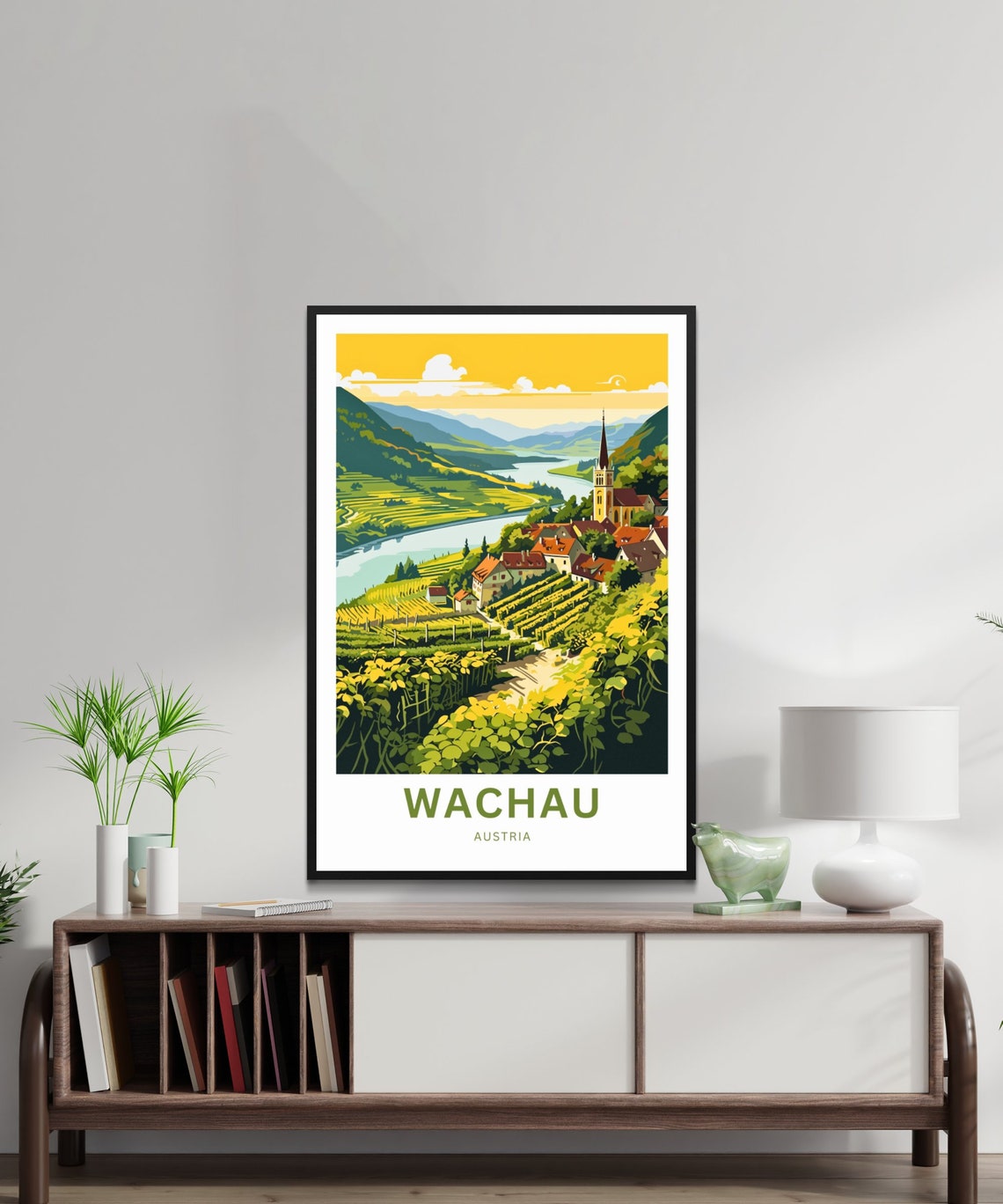 Wachau Austria Danube River Valley Vineyard Village Travel Poster - Image 2