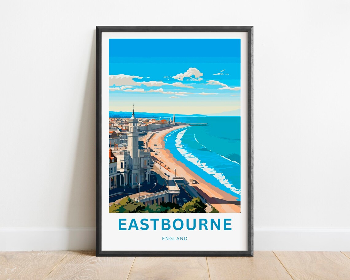 Eastbourne Travel Poster, England Wall Art
