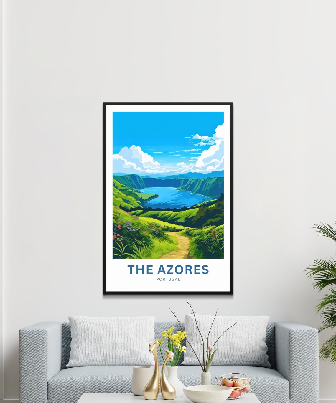 Personalized Azores Travel Poster, Portugal Wall Art - Image 2