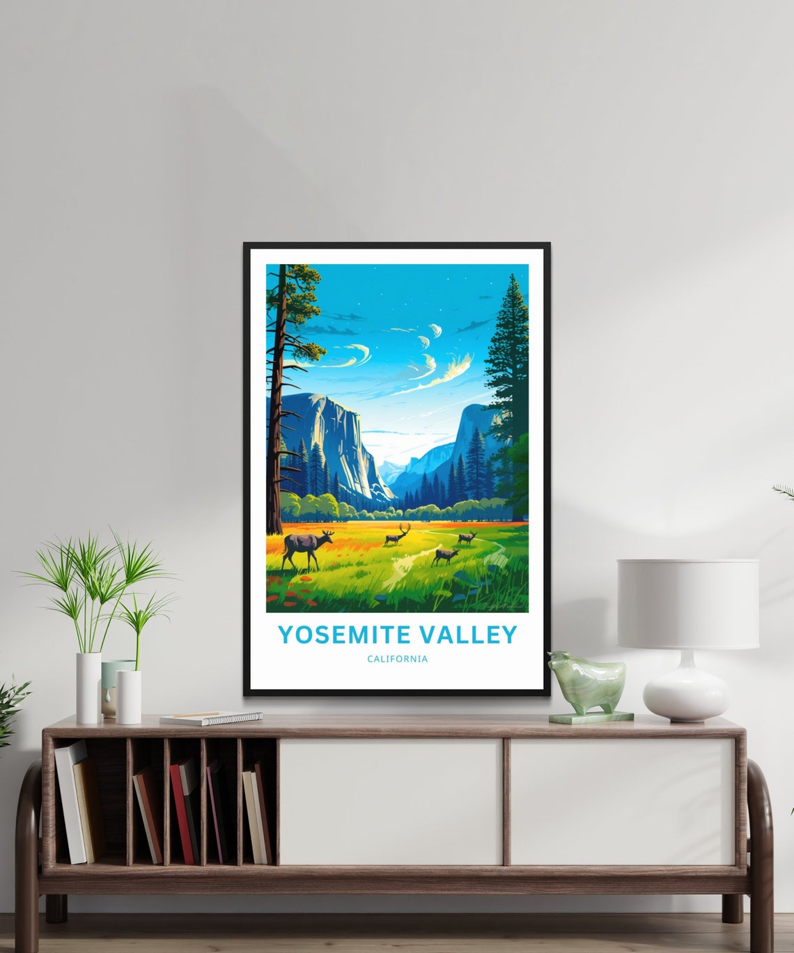 Personalized Yosemite Valley California Meadow Custom Travel Poster - Image 2