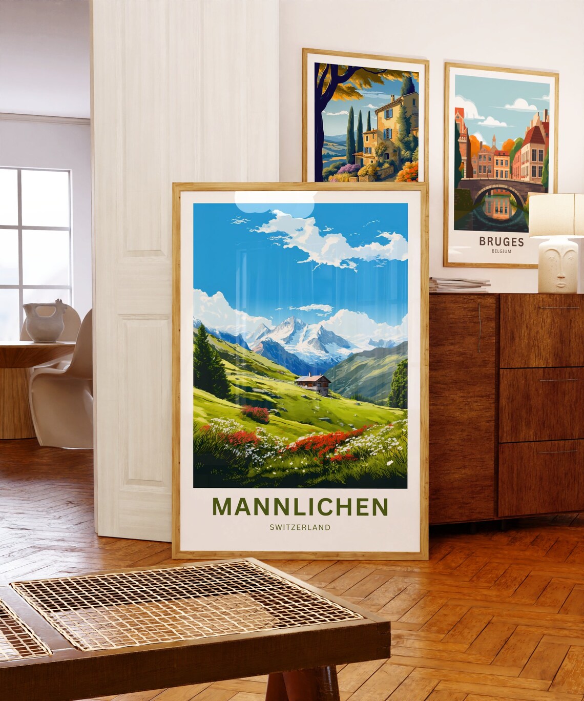 Mannlichen Switzerland Wildflower Meadow Alpine Travel Poster - Image 5