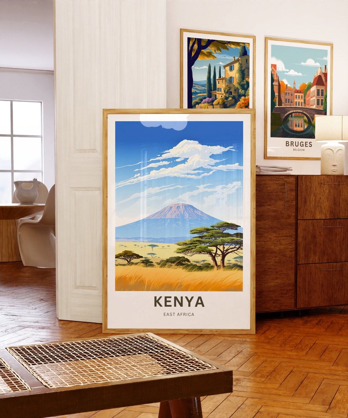 Kenya East Africa Savanna Peak Personalized Safari Travel Poster - Image 5
