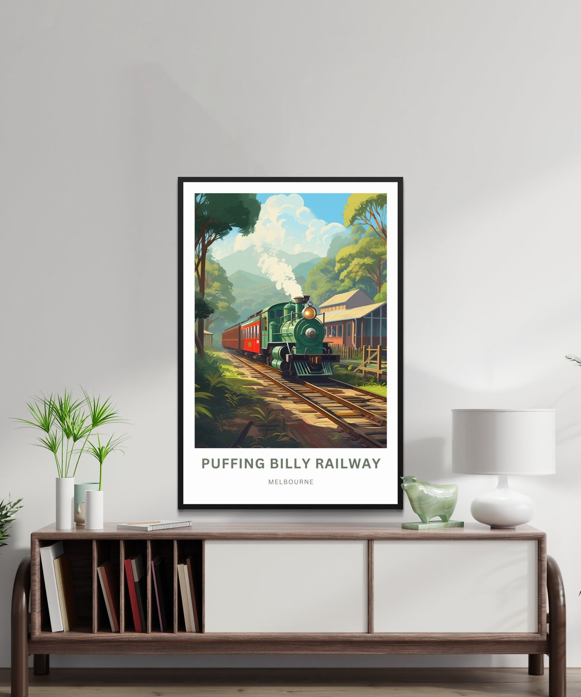 Puffing Billy Railway Melbourne Steam Train Trestle Bridge Poster - Image 2