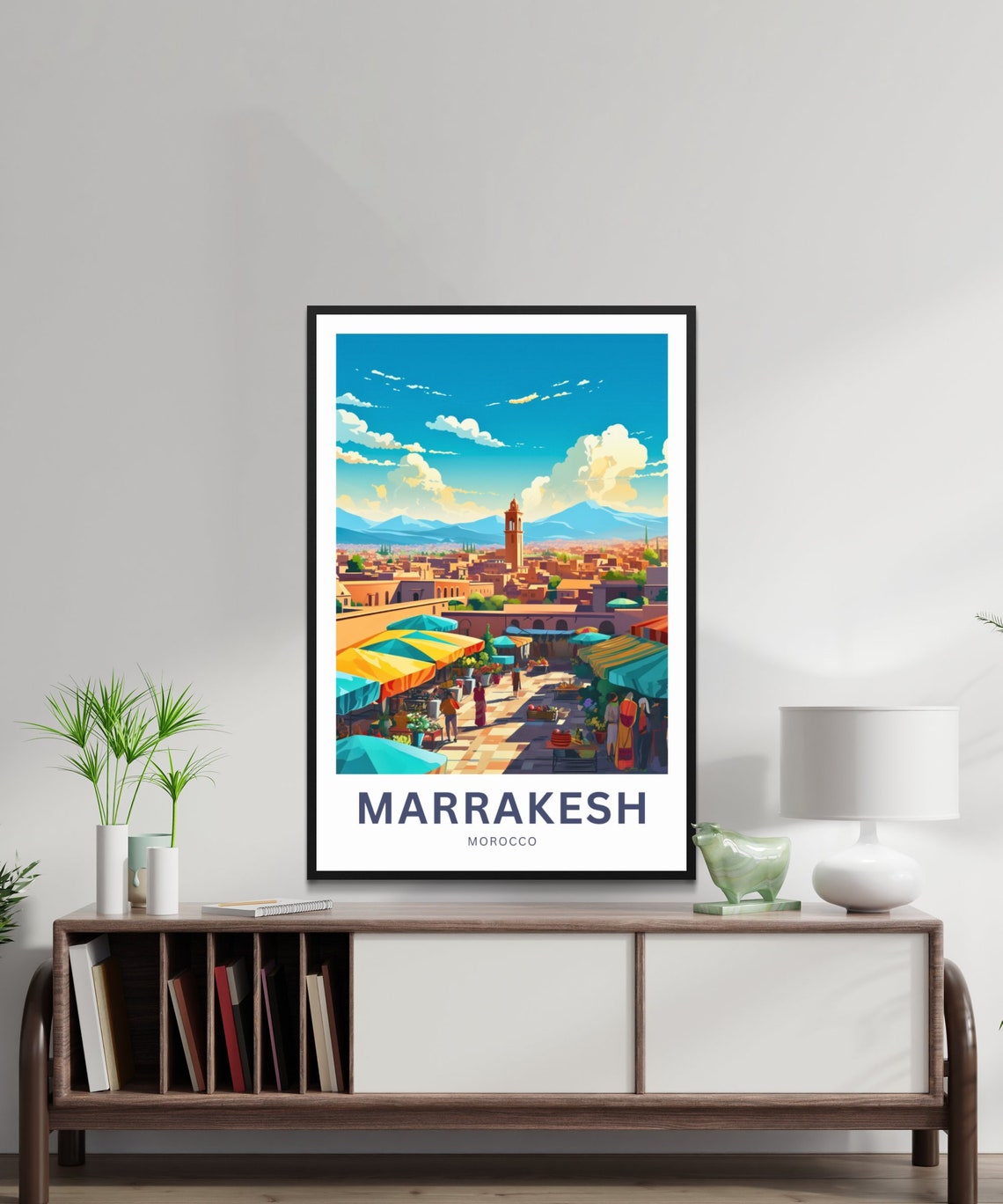 Personalized Marrakesh Travel Print Marrakesh Poster Morocco Wall Art Framed Present Gift Morocco Present - Image 2