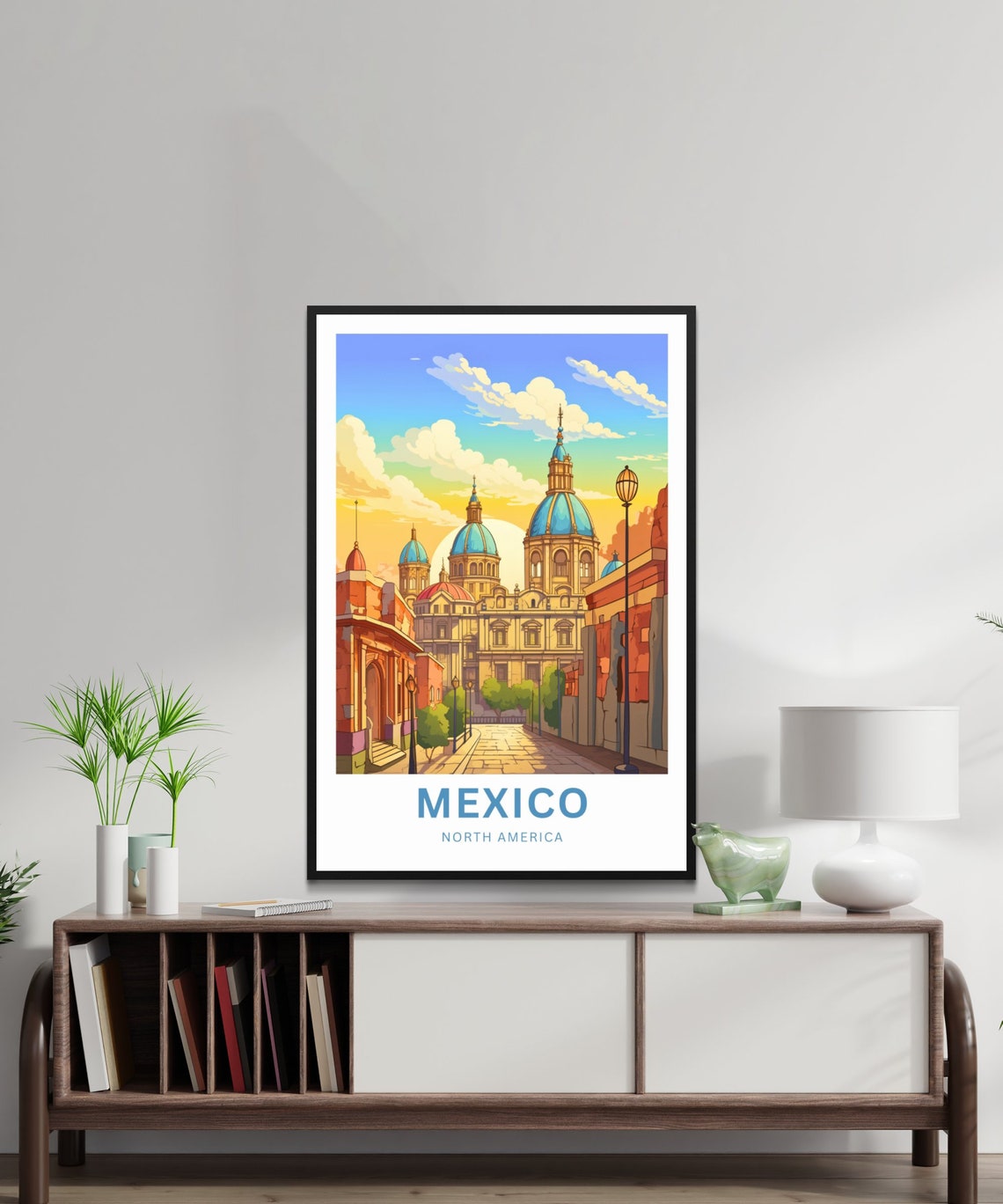 Mexico Travel Print Mexico Poster North America Wall Art Framed Present Gift North America Present - Image 3