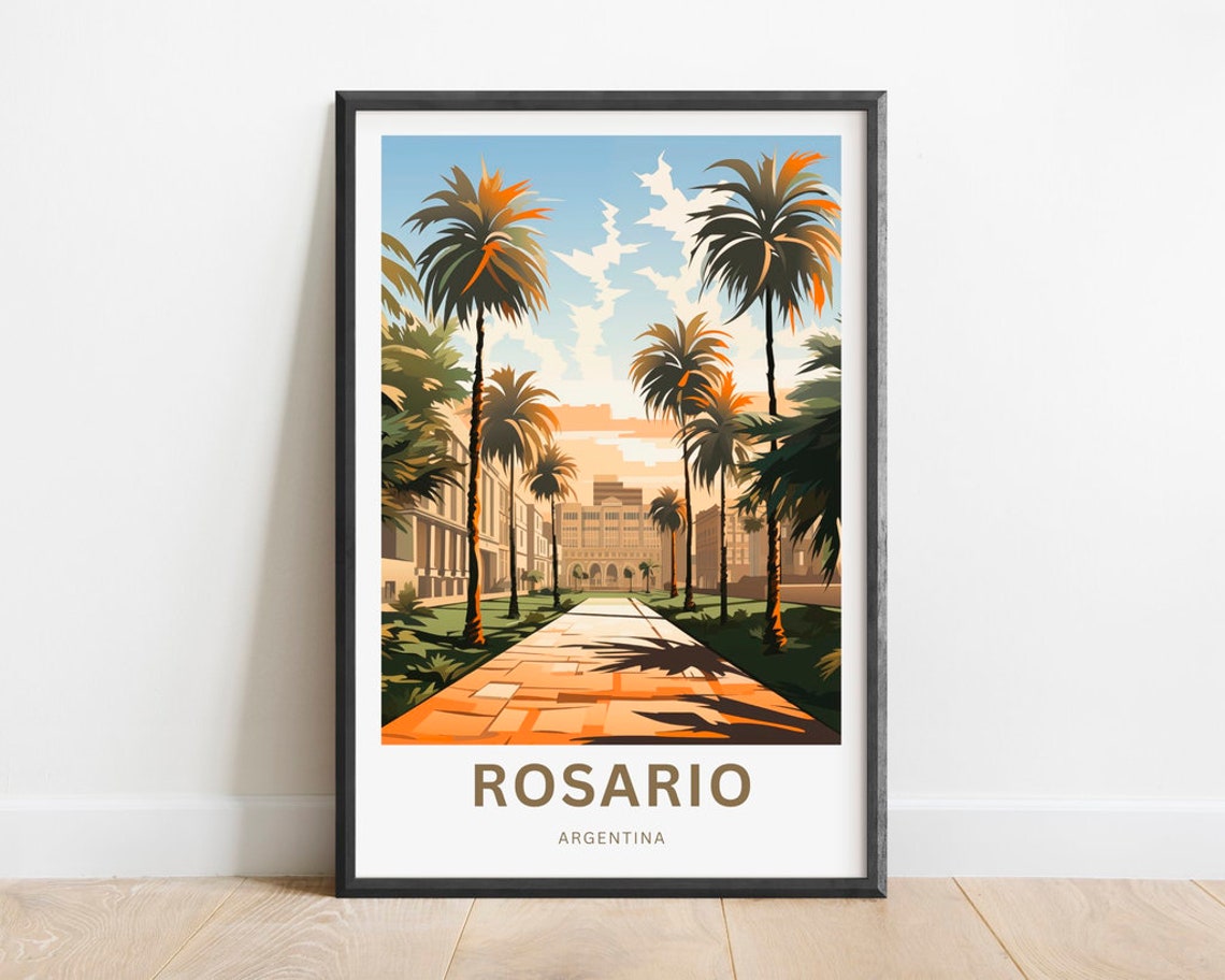 Rosario Travel Print Rosario Poster Argentina Wall Art Framed Present Gift Argentina Present