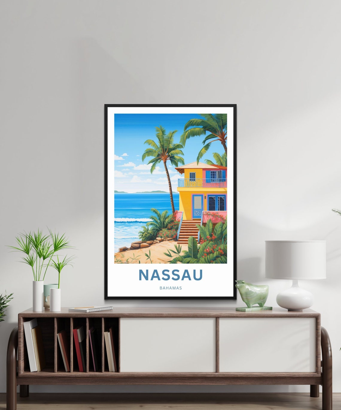 Personalized Nassau Travel Print Nassau Poster Bahamas Wall Art Framed Present Gift Bahamas Present - Image 2