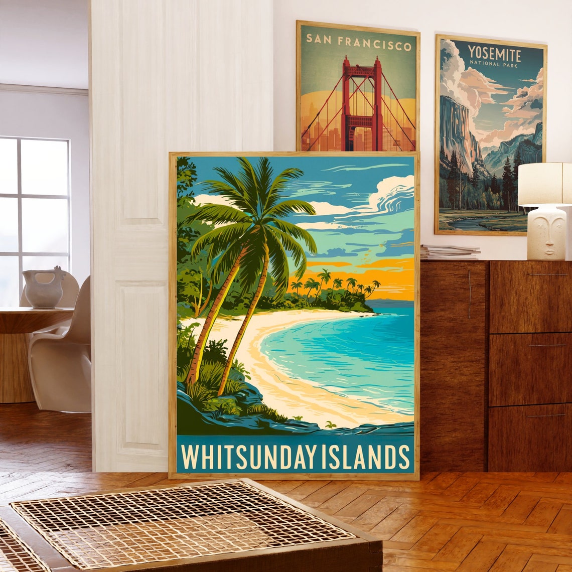 Whitsunday Islands Australia Vintage Tropical Beach Sunset Poster - Image 5