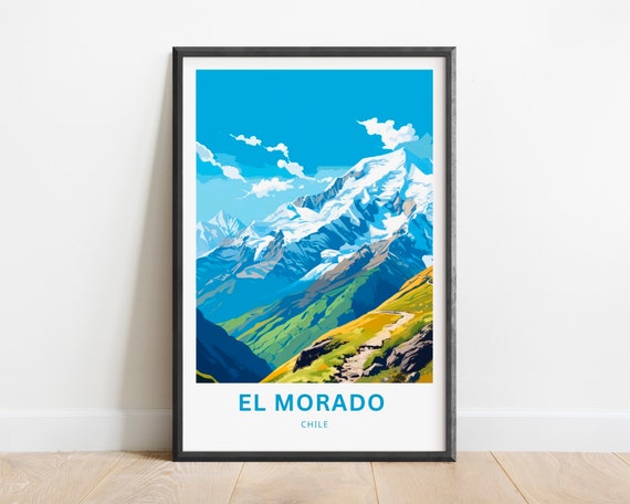 El Morado Travel Print El Morado Poster Chile Wall Art Framed Present Gift Chile Present