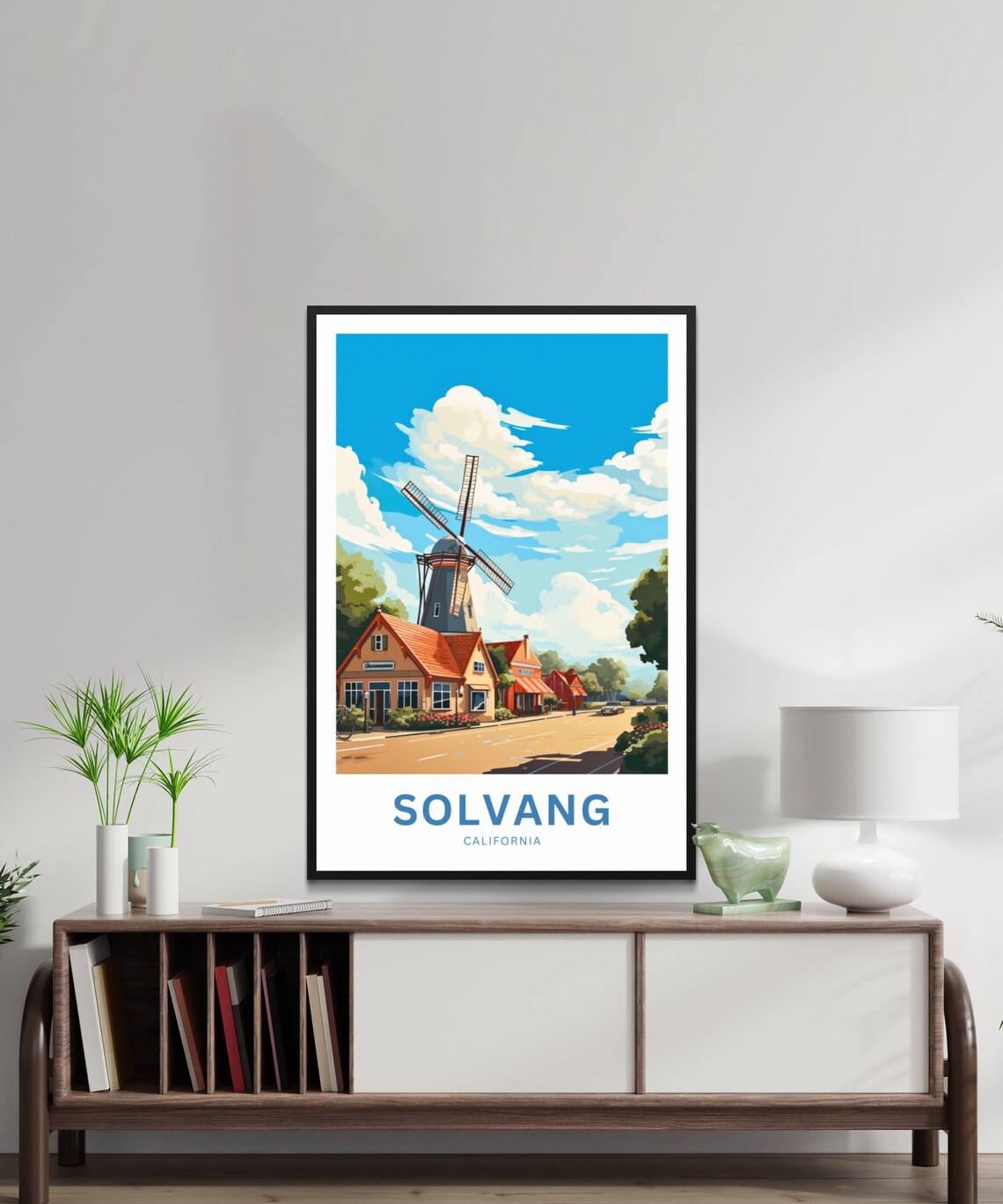 Solvang California Danish Windmill Main Street Travel Poster - Image 3