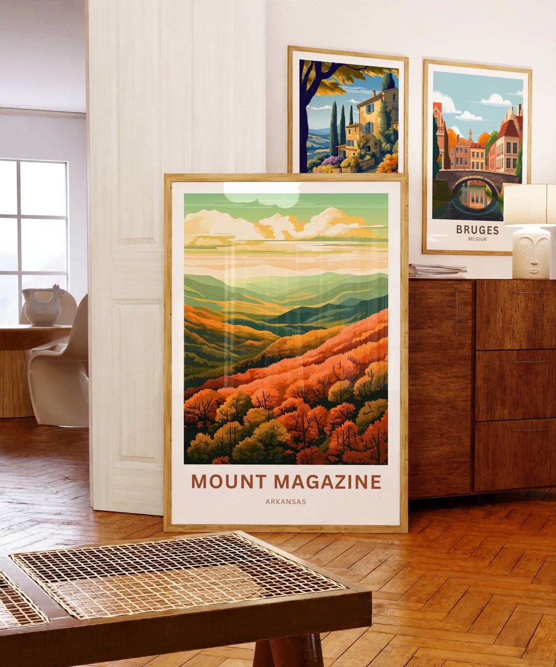 Mount Magazine Arkansas Colorful Autumn Hills Vista Travel Poster - Image 5